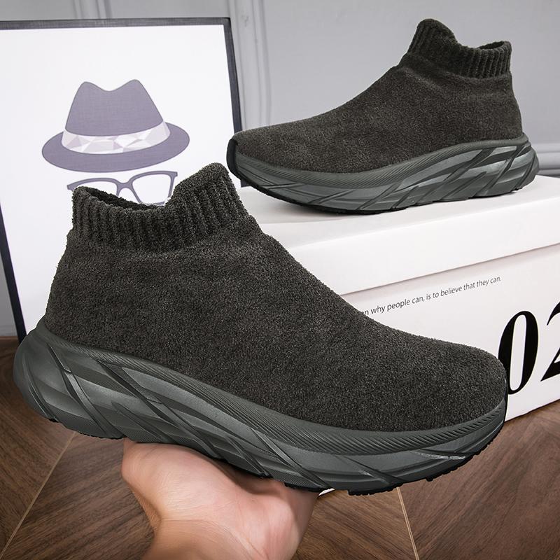 Winter velvet warm two cotton shoes high sleeve foot casual sports shoes