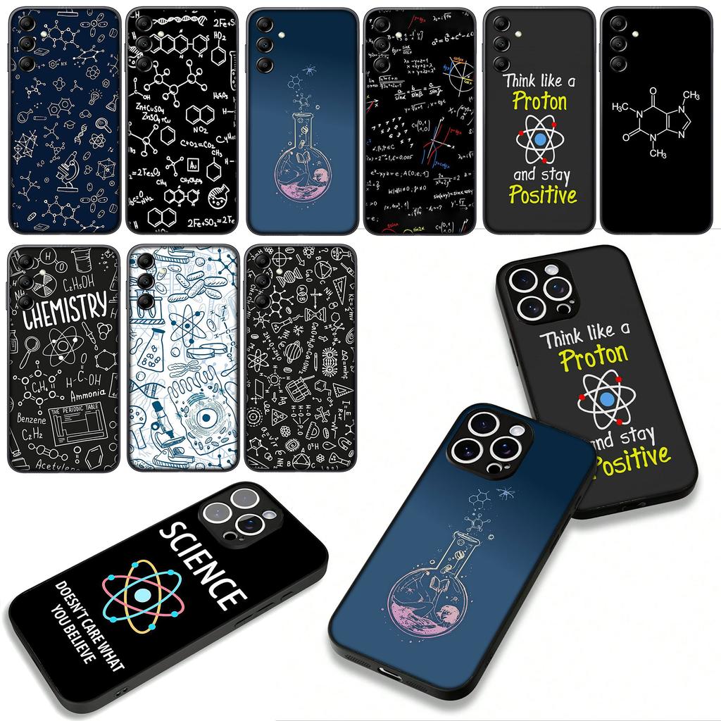 for Samsung Galaxy A36 A17 A26 A07 A35 A54 A53 A13 A33 A34 S8 S9 S20 S21 FE S10 Plus Phone Case Wallpaper Chemistry Science