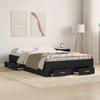 Bed Frame in Black Oak Look 120 x 190 cm Engineered Wood