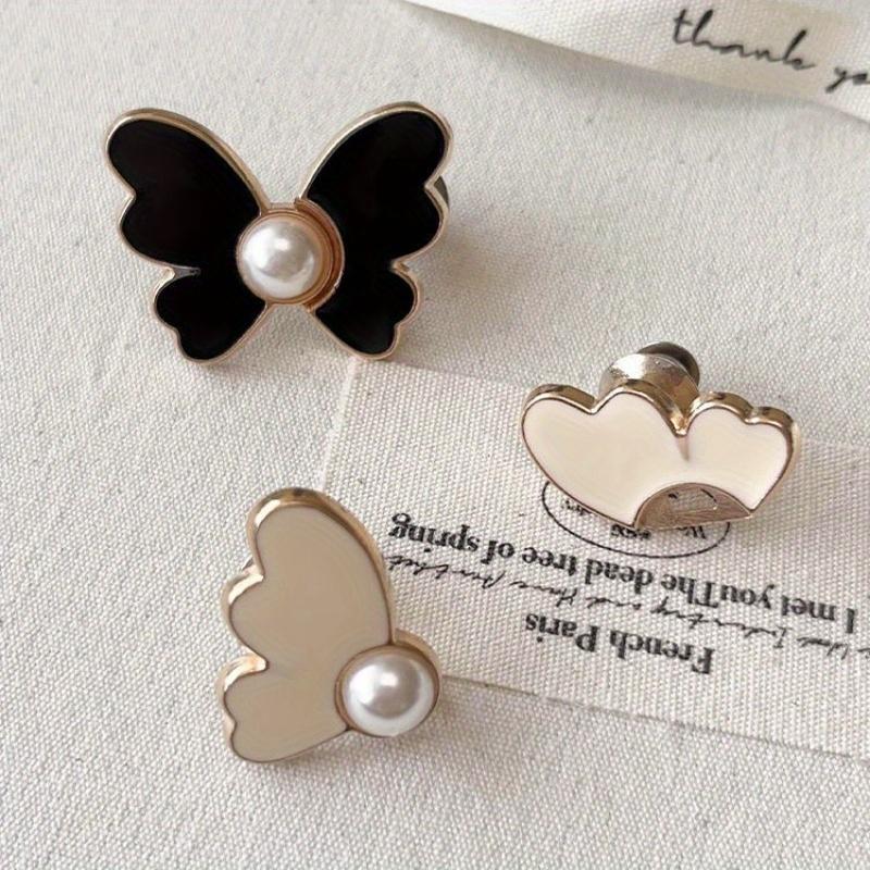 Butterfly Jeans Button Adjustable Clips for Pant Skirts Waist Tightener Buckle Snap Button Adjuster Pants Pin Retractable Button