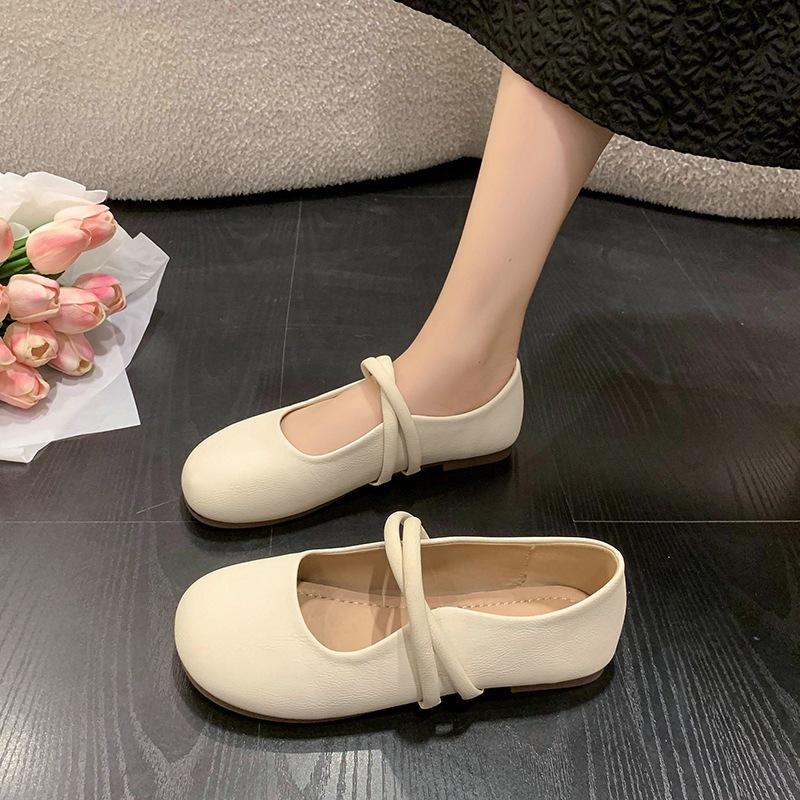 New Soft-soled Flat Shoes for Women, Gentle Grandma Shoes and Leather Shoes