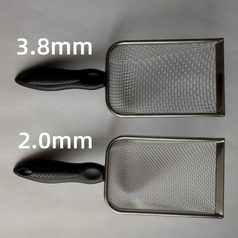 Cat Litter Shovel Stainless Steel Reptile Sand Substrate Shovel Clean Up Feces Fine Mesh Sifter For Bedding Cat Litter Scoop