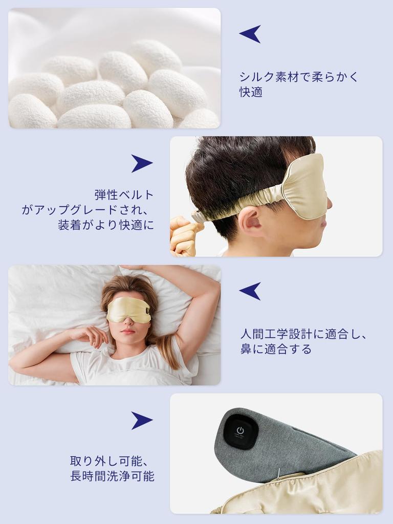 Heated Eye USB Temperature Automatic Power Safety for Lunch Business Mask, Rechargeable, Silk, Cordless, Comfortable, Light-Blocking, Control, Off,
