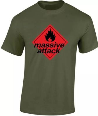 Massive Attack T-Shirt Blaue Linien Bristol Trip Hop Rap TrickyS,M,L,XL,2XL Grün