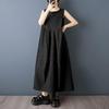 sleeveless Plus size vintage new in dresses for women casual loose long summer dress