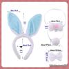 Children's Cute Plush Rabbit Ear Headband for Face Washing and Photos
