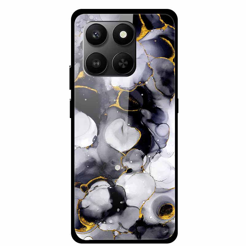 Glass Back Cover For Honor 200 Pro 5G Case Marble Hard Tempered Glass Case For Honor play 10T 400 Smart 5G Case 6.77" Shell Para