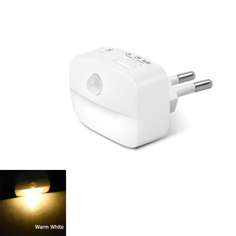 LED Night Light EU Plug In Smart Motion Sensor Light 220V Wall Lamp for Home Aisle WC Hallway Stair Kitchen Bedroom Night Lamp