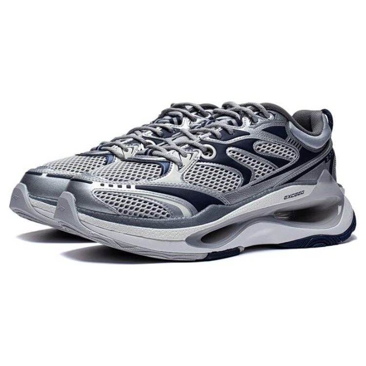 Li Ning Beyond Infinity Comfortable Durable Breathable Low Top Casual Shoes Men Casual Shoes White Blue AZGT003-1