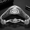 Men's Waterproof Luminous Calendar Watch with Hollow Design and Double-Sided Butterfly Buckle