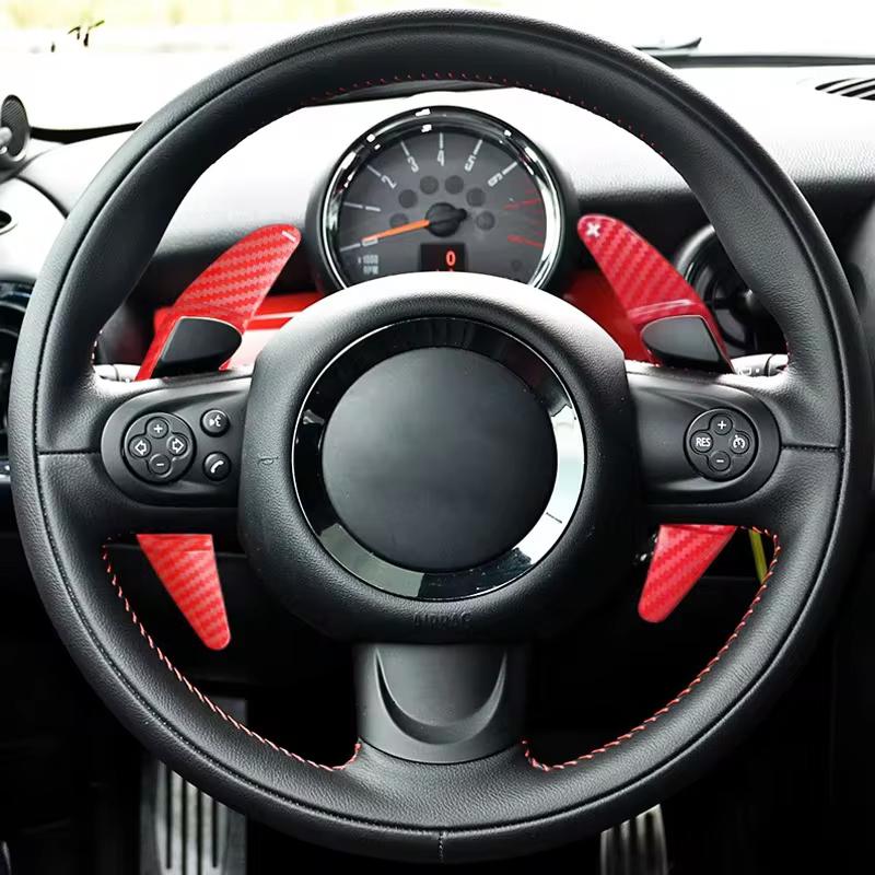 Auto-Lenkrad-Schaltwippen-Verlängerungsabdeckung, Zubehör für Mini Cooper S JCW R55 R56 R58 R60 R61, Schaltwippen-Zubehör