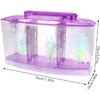 LIZEALUCKY Betta Fish Tank, Adjustable LED Light Acrylic Aquarium with Water Change Valve, Small Fish Tank Starter Kit for Office Home Room Decor