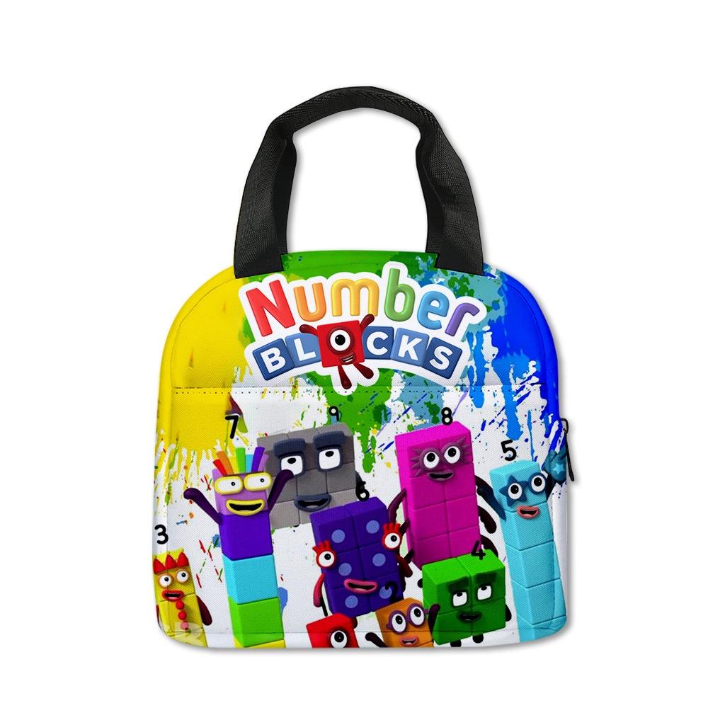 Numberblocks Digitale Bausteine Isolierte Lunchtasche für Grundschüler
