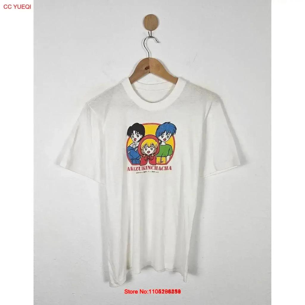Vintage Akazukin Chacha Anime Manga Shirt Washed Top For Everyday Wear Homme Graphic Slightly Soft Casual Comfortable Vintage