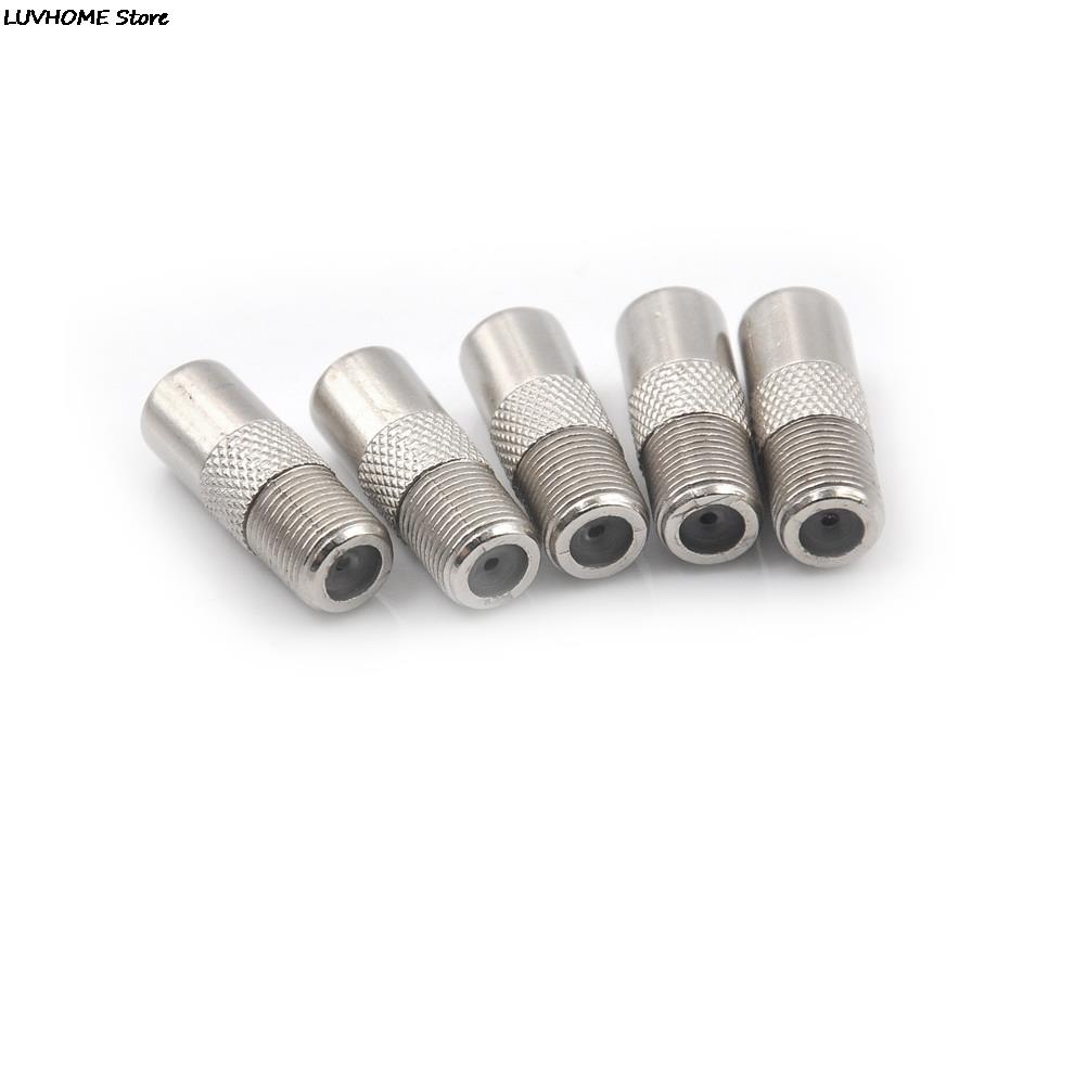 5/10pcs STB Quick Plug RF Coax F Female To RF Male Connector TV Antenna Coaxial Connector F Connector TV Coaxial plug Drop Ship