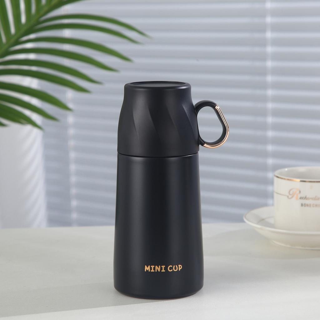 Insulated Stainless Steel Water Bottle Portable Vacuum Flask Thermal Sports Mug with Lid for Outdoor Travel Camping Mini Cup