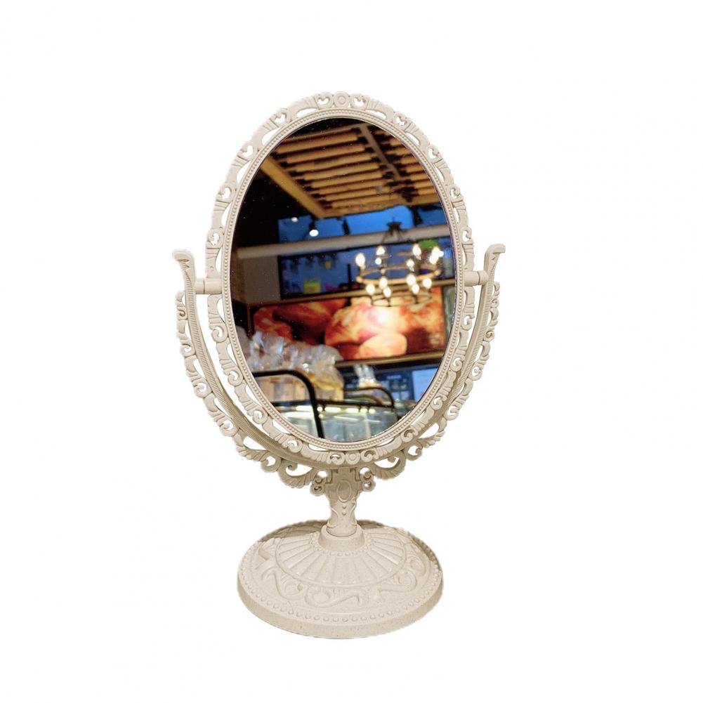 Desktop Mirror Classic Vintage Elegant Tabletop Makeup Mirror Heart-Shaped Princess Mirror