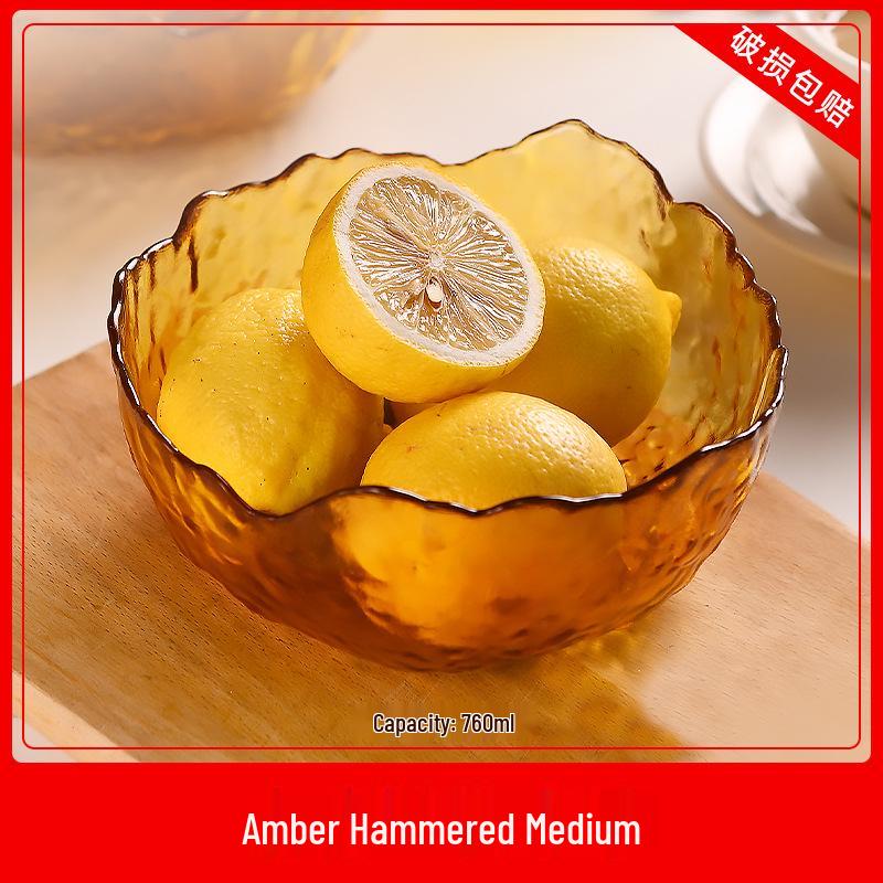 2024 Luxury Glass Fruit Plate for Living Room Coffee Table - Ideal for Snacks and Dried Fruits