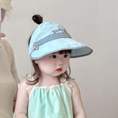 Comfortable Big Brim Baby Sun Hat Breathable Korean Style Empty Top Cap Anti UV Quick-dry Children Sunshade Hat Travel