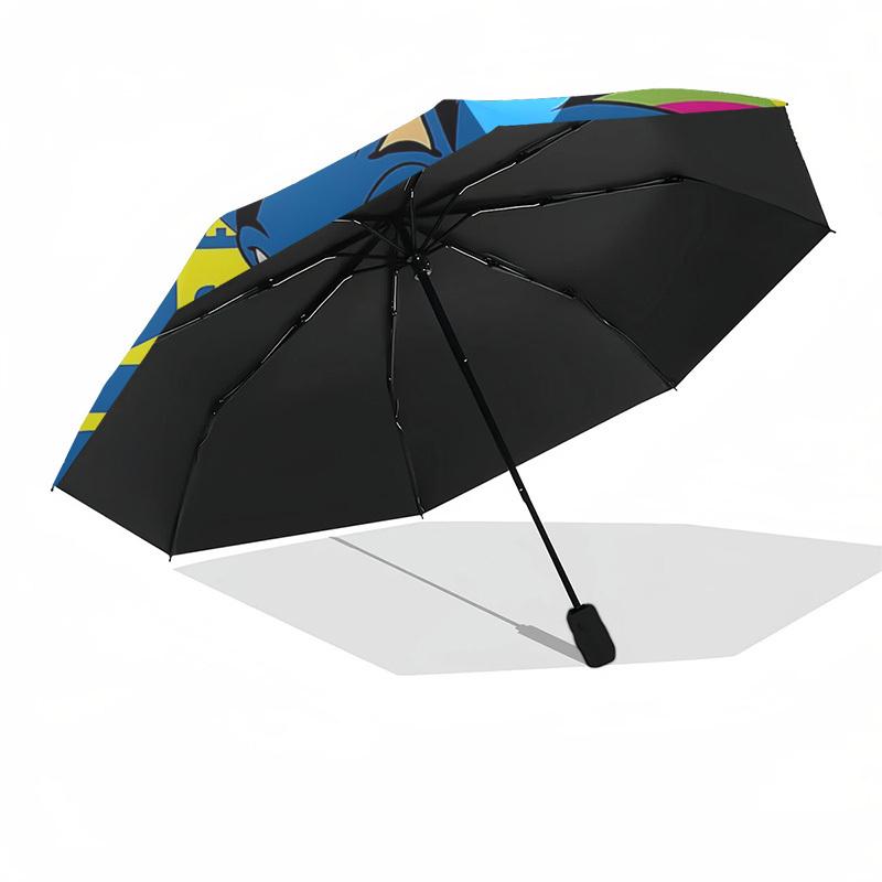 1pc Sonic the Hedgehog Automatic Opening Folding Umbrella with 8-Bone Iron Frame - Portable Travel for Fans, Everyday Use, and Festive Gifts.Q089