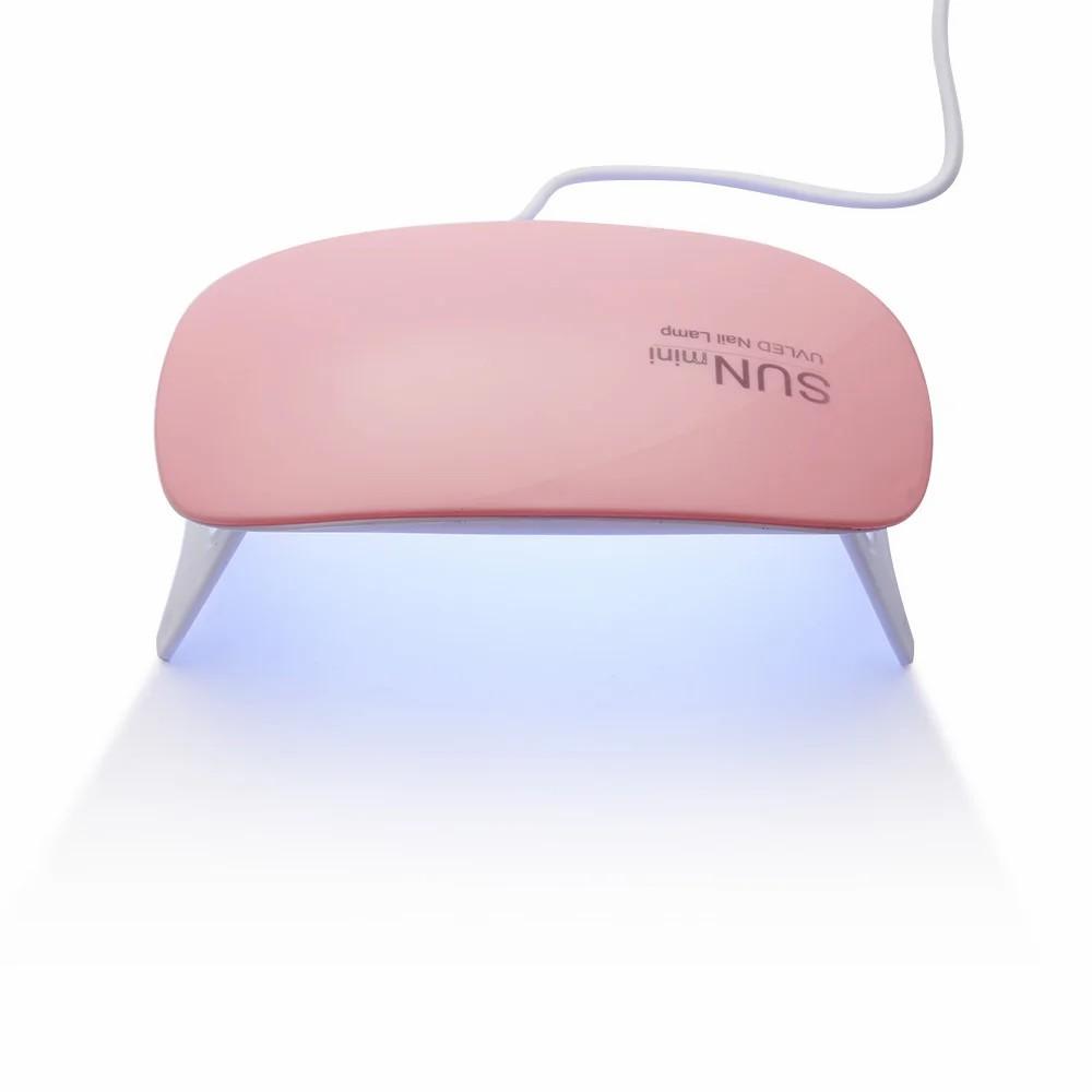 D2 6w Portable Usb Nails Dry Tool Home Mini Nail Lamp Uv Led Gel Polish Cured Pink White Nail Dryer Machine Uv Lamp Cute Desk