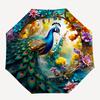1PC Peacock Decor Automatic Open/close, All-Season Portable Folding Umbrella for Women & Men Yy250919134