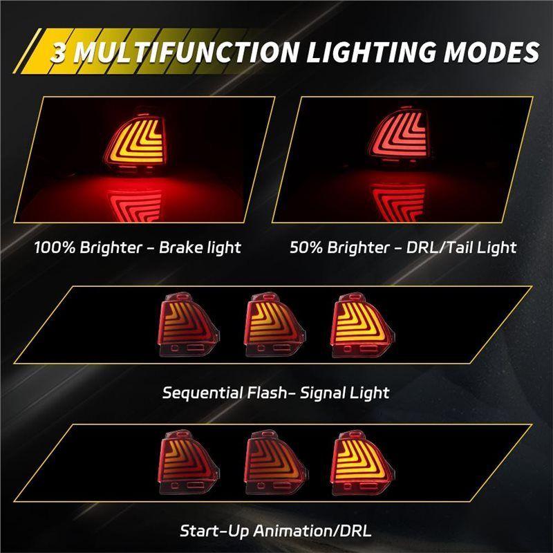 Rear Bumper Brake Light Tail Lamp For Lexus LX570 2016- Sequential Turn Signal Reflector Light