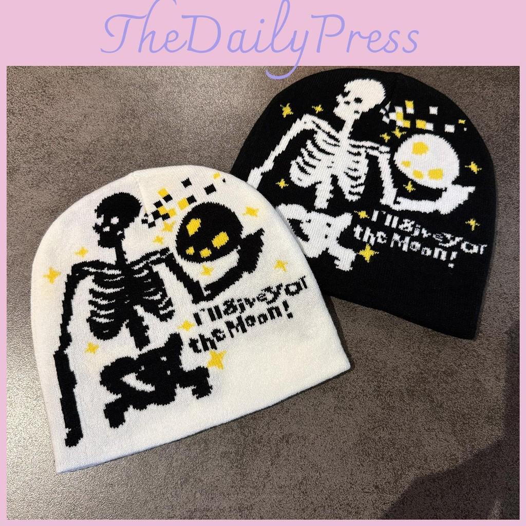 Knitting Bizarre And Terrifying Skull Hat Knit Fabric Autumn Winter Travel Wear