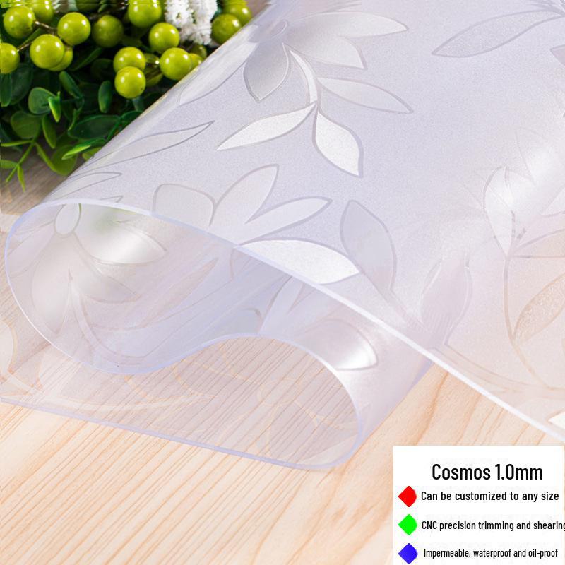 

Прозорий матовий килимок з м якого ПВХ першого покоління - водонепроникний, маслостійкий кришталевий чохол для тарілок. 60x120CM