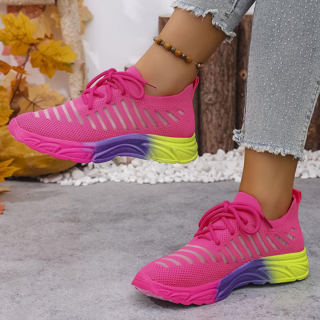 Divat A 2025 őszére szánt nagyméretű hálós futó repülő szövött cipők könnyűek, alacsony sarkúak és kényelmesek