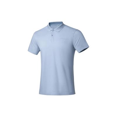 Camisa Polo Esportiva Cor Sólida Série Fitness Li Ning Masculina Tops Azul-Céu APLU253-5