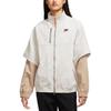 Nike Logo Retro Sports Stand Collar Printed Color Block Casual Jacket Women Jackets White FB7249-104