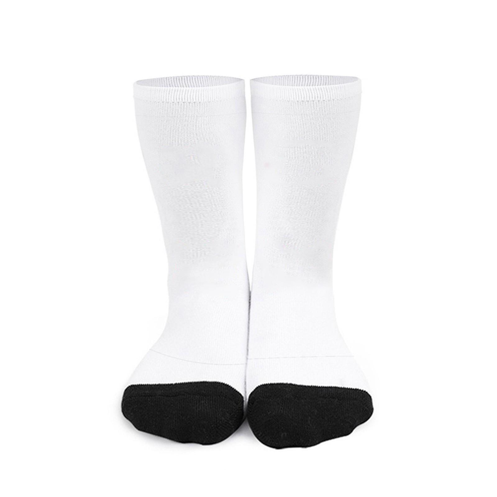 Customizable Digital Print Socks Unisex White Blank Socks 3D Digital Printing Logo Socks Personalized Design Socks for Everyday Wear One Size
