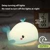 2026 New Rechargeable Whale Silicone Night Light, Tap Control Dimmable LED Lamp for Kids Room, Baby Sleep Companion