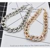Fashion Big-Name Trendy Product Gold-Plated Ccb Thick Chain Versatile Bracelet Necklace Set N752