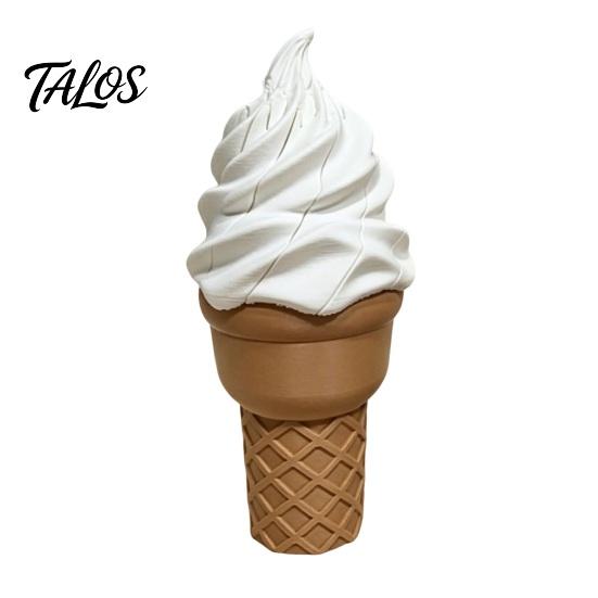 Articulated Ice Cream Toy 3D Printed Slippery Toy, Stress Relief Twisting Cone Cone, Spiral Rotating Fidget for Desk Decor Educational