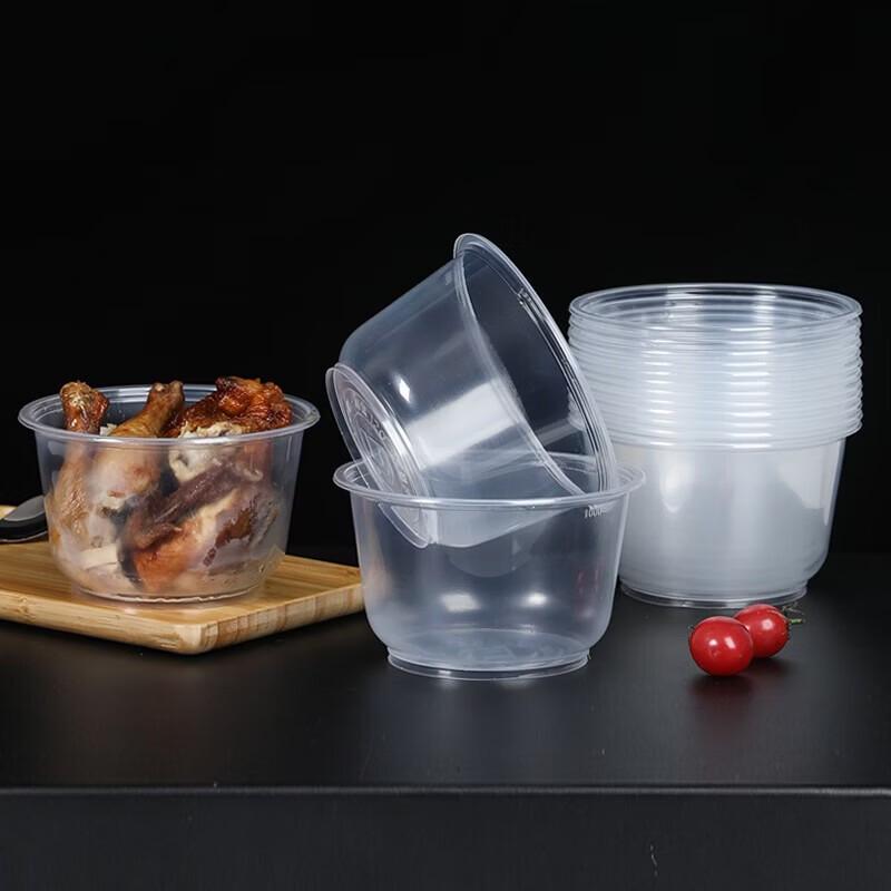 Fang Cao Di Disposable 900ml Plastic Bowls, 100-Count