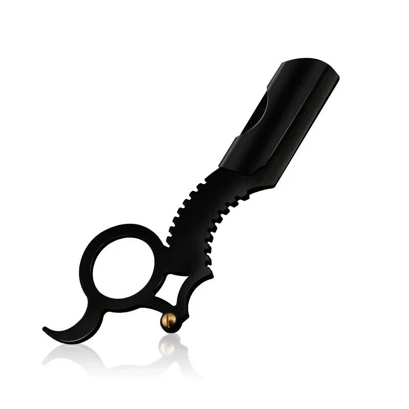 

Ручная опасная бритва, держатель для бокового бритья, эпилятор для бороды и лица, держатель для бритвы, парикмахерская бритва из нержавеющей стали