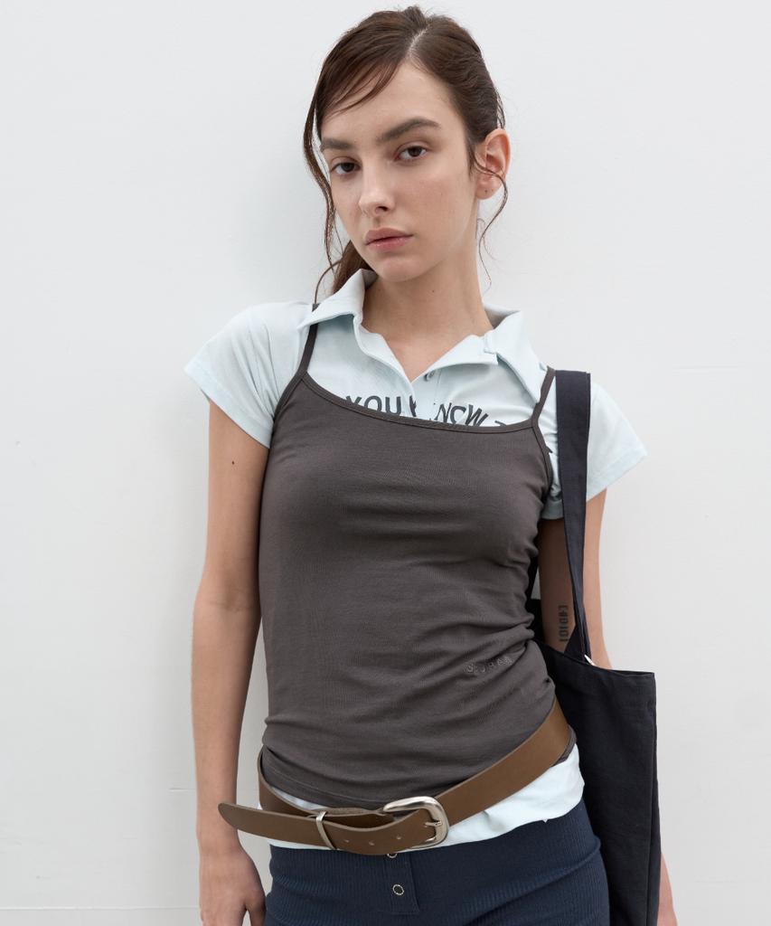 Seolan Hope You Logo Collar T-Shirt_3Colors