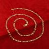 Golden 4mm Figaro Chain Necklace Unisex Fashion Hip-Hop Punk Style Trendy Jewelry 60cm