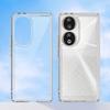 TPU+Acrylic Cover for Honor 90 Clear Phone Case with Electroplating Buttons (Big Rear Lens Hole)