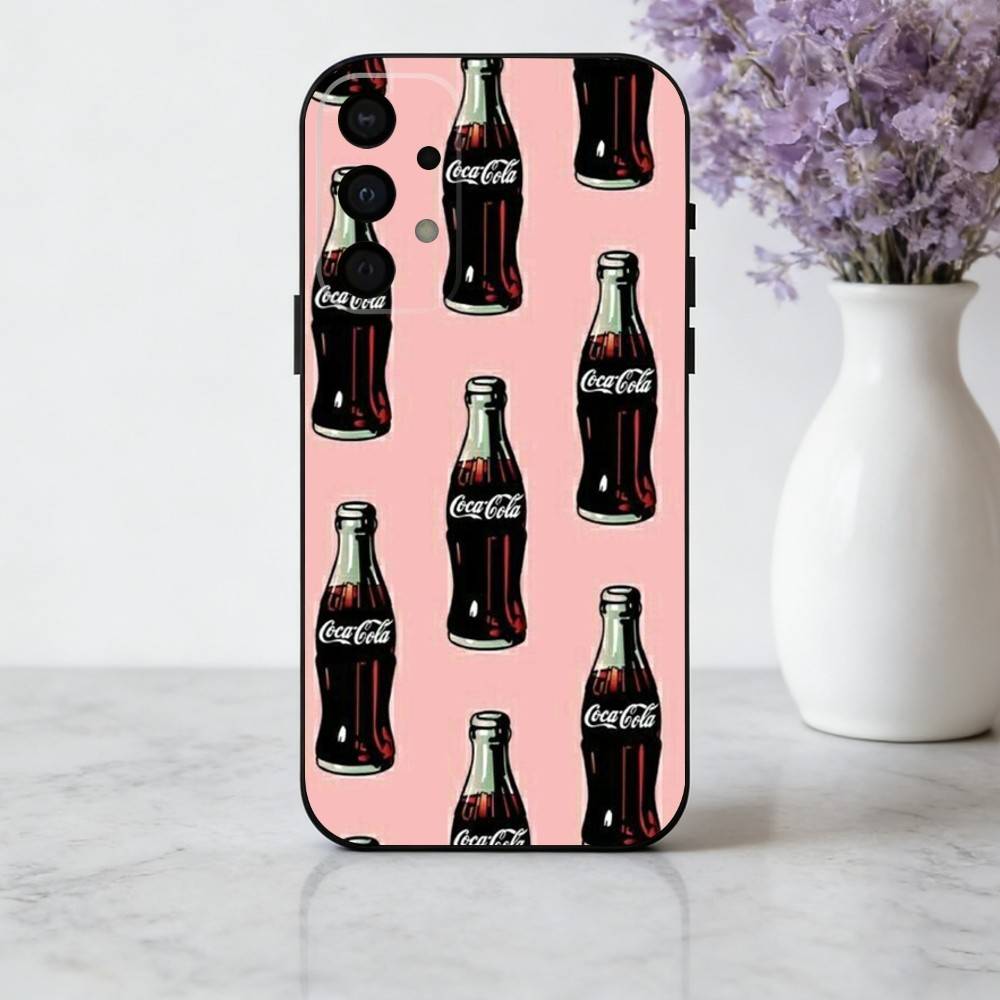 CocaS-Fashion C-Cola Phone Case For Samsung Galaxy A73,A72,A71,A70,A53,A52,A51,Others Soft Black Cover