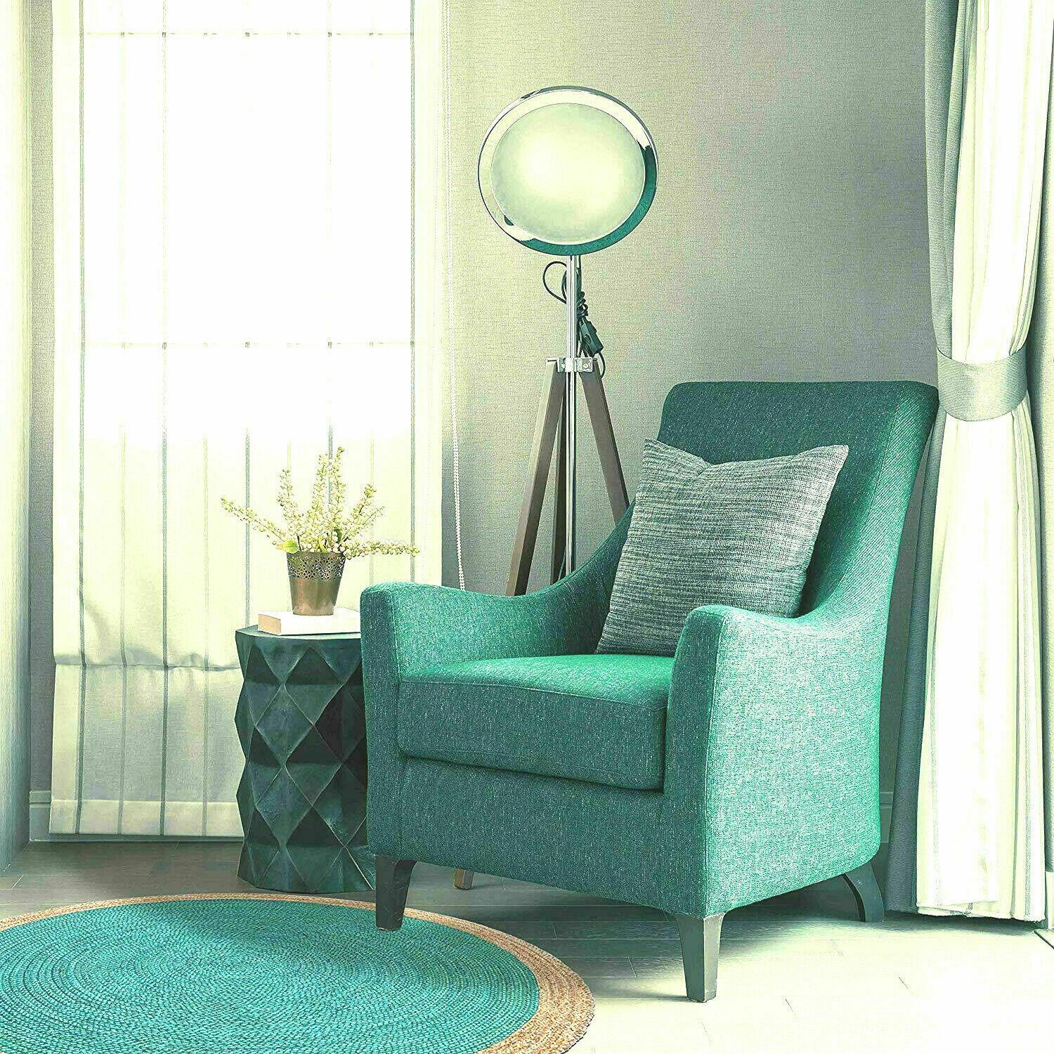 Jute Natural Handmade Rug Round Rug for Any Space Look Rustik Decor For Any Space turchese/beige