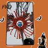 Halloween Artificial Branch Stem, Glitter Black Fake Twig with Pumpkin, Eyeball, 3D Pumpkin Decoration Maple Leaves for Party, Indoor Table