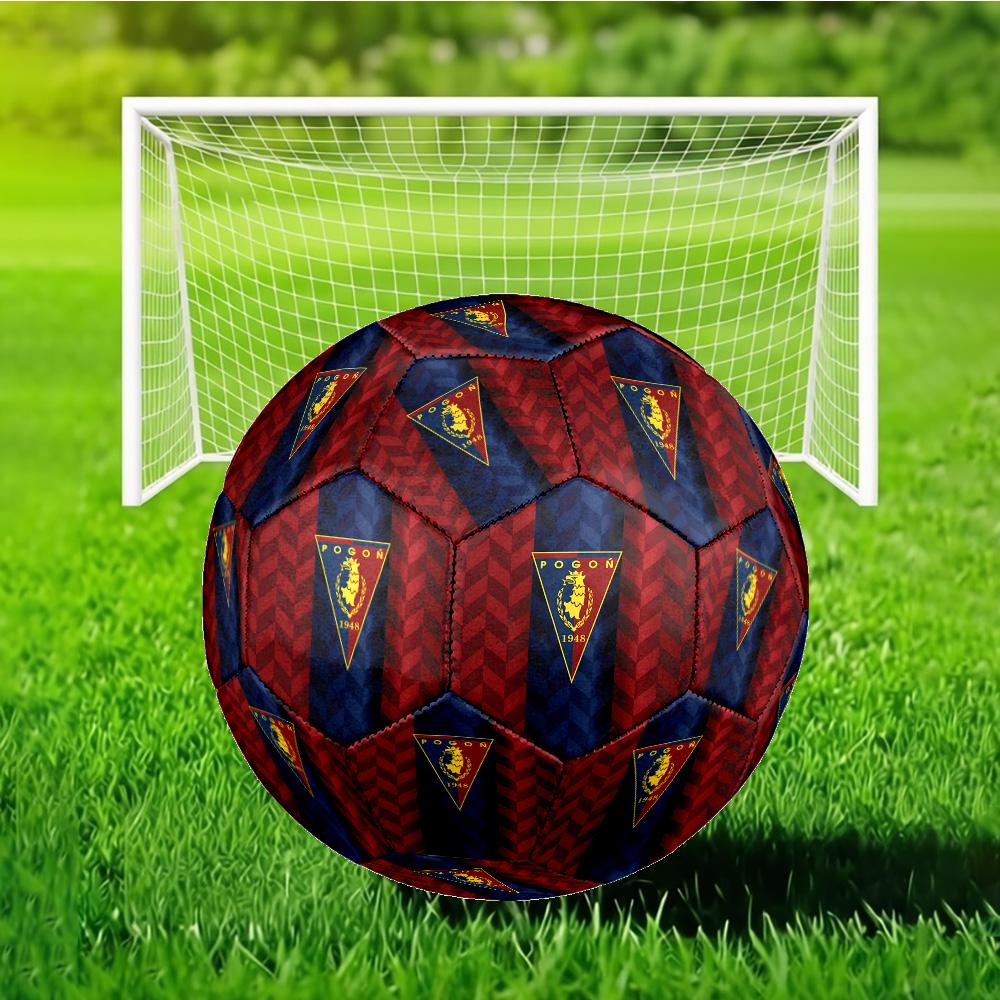 Pogon Emblem Design Size 5 Soccer Ball, Suitable for Training and Matches, High-Elasticity, Wear-Resistant Material Gift for Fan