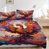 3pcs Animal-themed Phoenix Fantasy Bird Soft and Comfortable Breathability, Bedding Set, Machine Washable, Suitable for All Seasons106