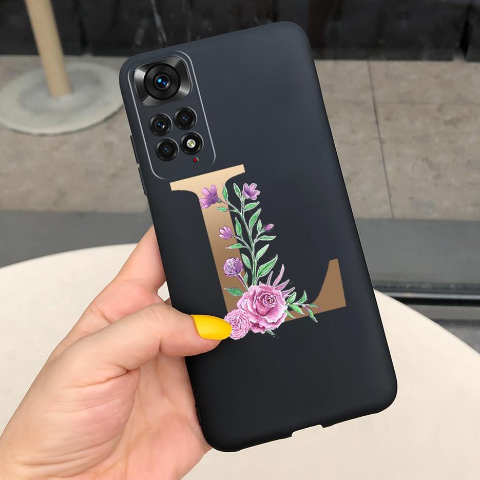 For Xiaomi Redmi Note 11 4G Case Note 11S Cute Couple Letters Soft Slim Fundas Cover For Xiaomi Redmi Note 11 Pro Note11 S Cases
