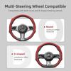 Suitable for Mercedes-Benz Perforated Leather Steering Wheel Cover, Non-Slip, Sweat-Absorbent, Breathable, Integrated Protective Case V 