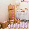 90Pcs/set Baby Shower Return Favors Elephant Keychains Organza Bags and Thank You Tags for Theme Party Favor Baby Kids