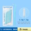 5 pièces/boîte Brossette Interdentaire Forme L Nettoyeurs Interdentaires Cure-dent Orthodontique Cure-dent Blanchiment des Dents Brosse à Dents Hygiène Buccale